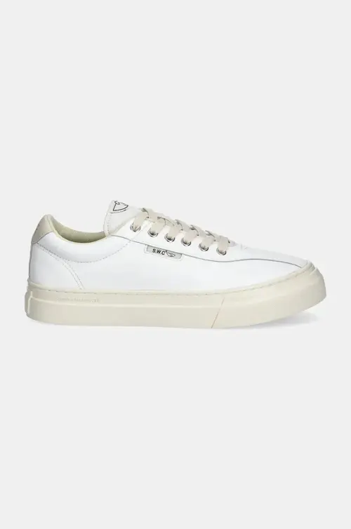Кожаные кроссовки Stepney Workers Club Dellow 02 Cup Leather цвет белый YA21500