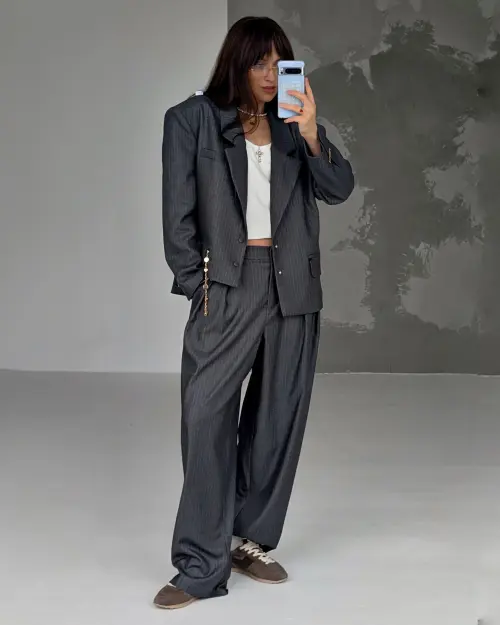 Tassha Yu Charming Boss Pants Grafit