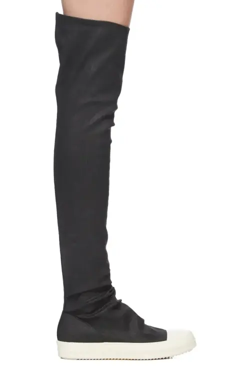 Сапоги Rick Owens DRKSHDW High Sock Sneaks цвет чёрный на плоском ходу DS02E7812.SBW