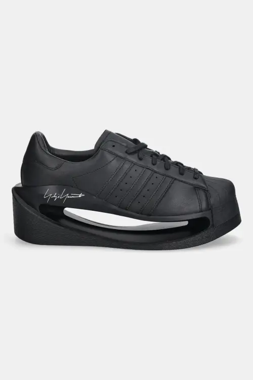 Кожаные кроссовки Y-3 Gendo Superstar цвет чёрный JS2467