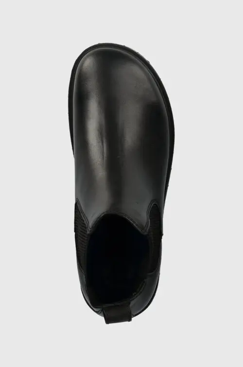 Кожаные полусапоги Birkenstock Highwood женские цвет чёрный на плоском ходу