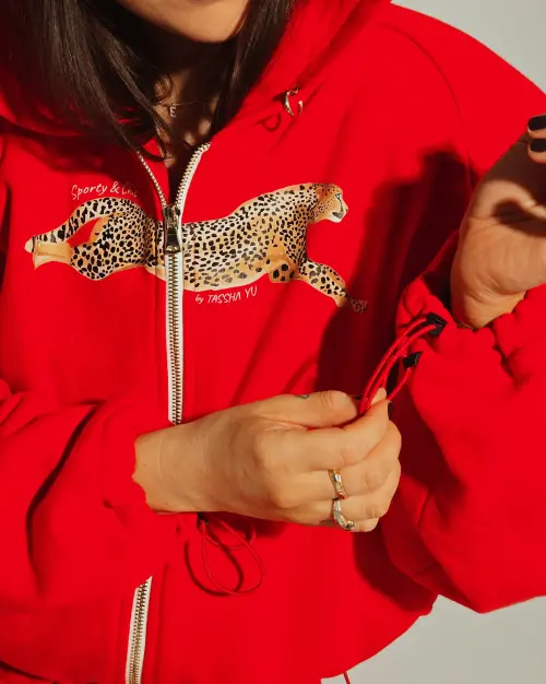 Худи Tassha Yu S&C Leo Bomber Hoodie Red
