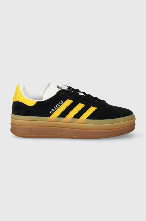 Замшевые кроссовки adidas Originals Gazelle Bold W цвет чёрный IE0422