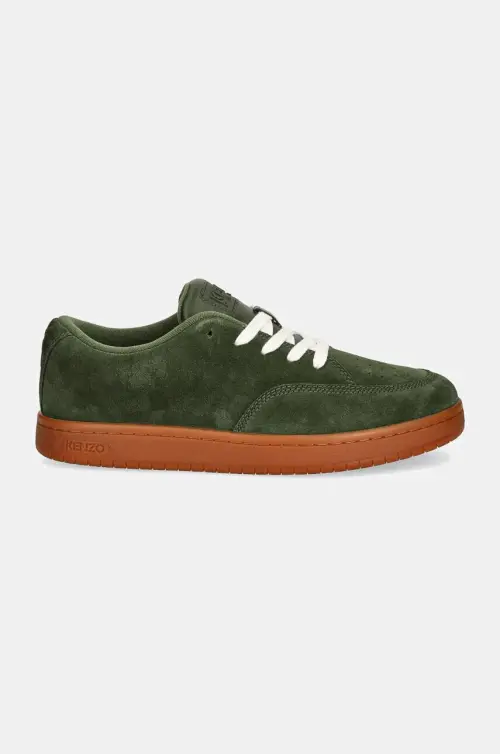 Замшевые кроссовки Kenzo Dome Low Top Sneakers цвет зелёный FD65SN061L56.51