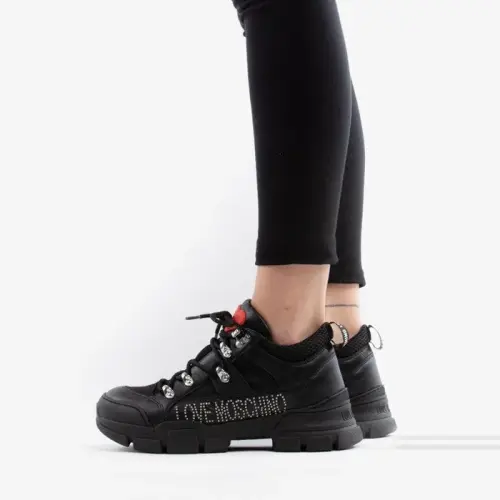 Love Moschino Laminated Trekking Sneakers JA15554G08JD200A