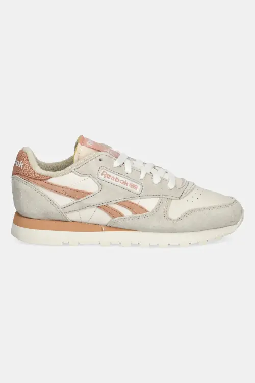 Кожаные кроссовки Reebok Classic Leather цвет бежевый 100201097
