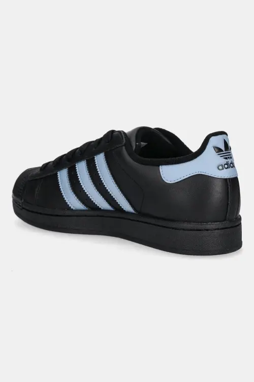 Кожаные кроссовки adidas Originals Superstar II W цвет чёрный