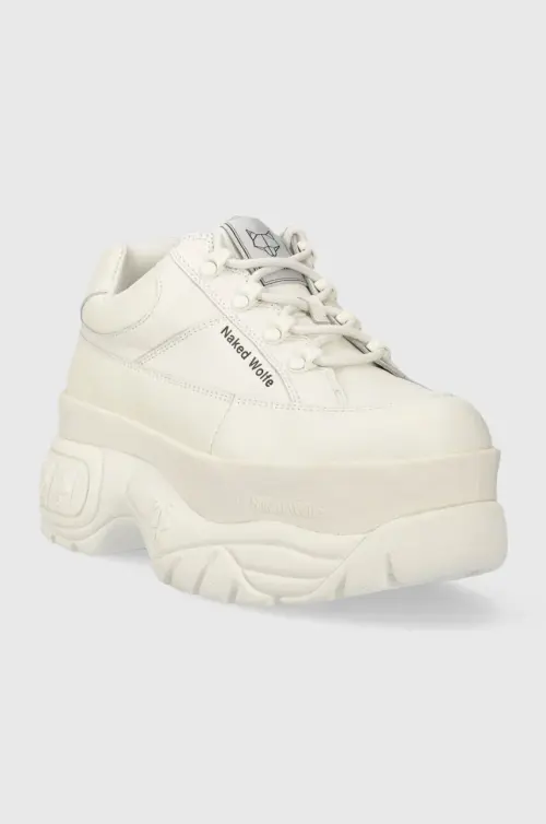 Кожаные кроссовки Naked Wolfe Sporty цвет белый