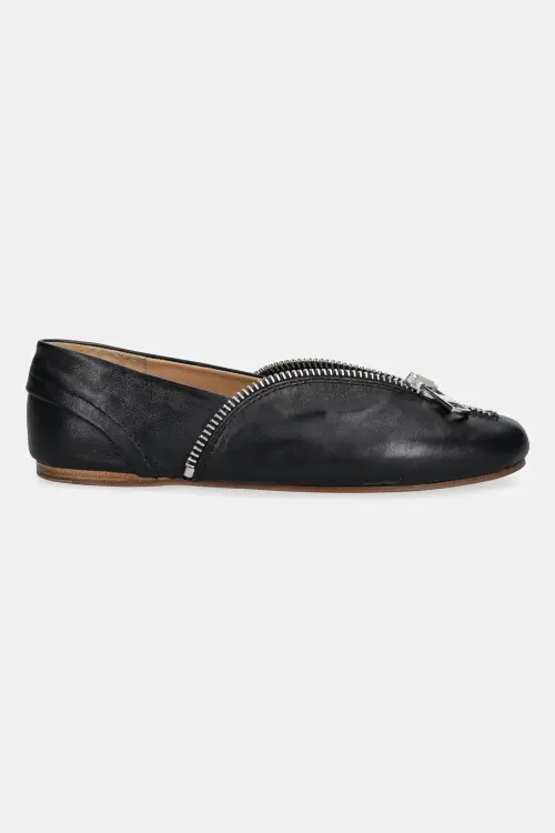 Кожаные балетки JW Anderson Biker Ballerina цвет чёрный BL0032 LA0268 999