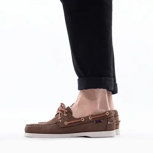 Mokasyny Sebago Docksides Portland NubuC 7000GA0 DK BROWN