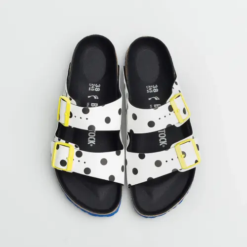 Birkenstock   Arizona BF White Black Dots