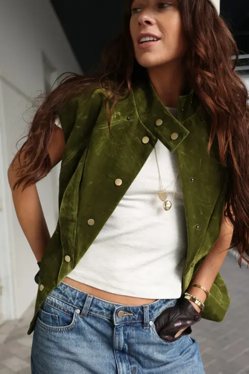 Жилет Tassha Yu Waisted Vest Emerald Moss