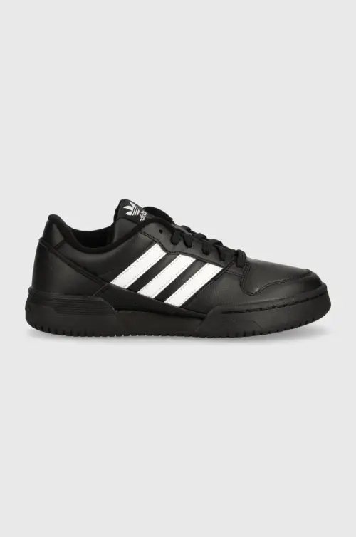 Кожаные кроссовки adidas Originals Team Court 2 STR цвет чёрный ID6630