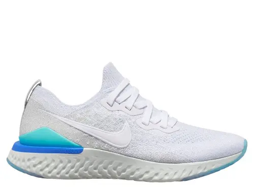 Nike Epic React Flyknit 2 W Серебристо-Белые
