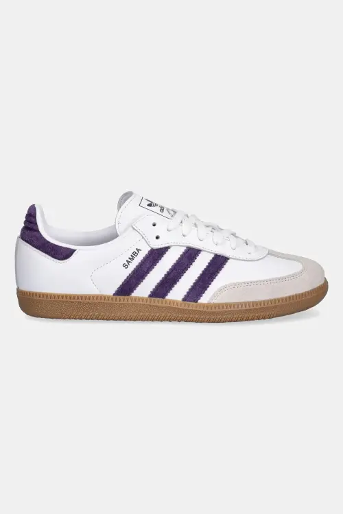 Кожаные кроссовки adidas Originals Samba OG цвет белый JS1392