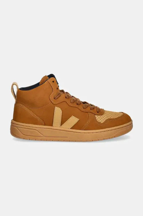 Замшевые кроссовки Veja V-15 Nubuck цвет коричневый