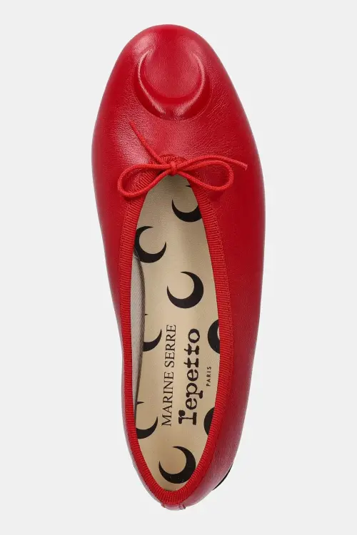 Кожаные балетки Marine Serre Lilouh Soft Nappa MS x Repetto цвет красный WFW053A.RLEA0032