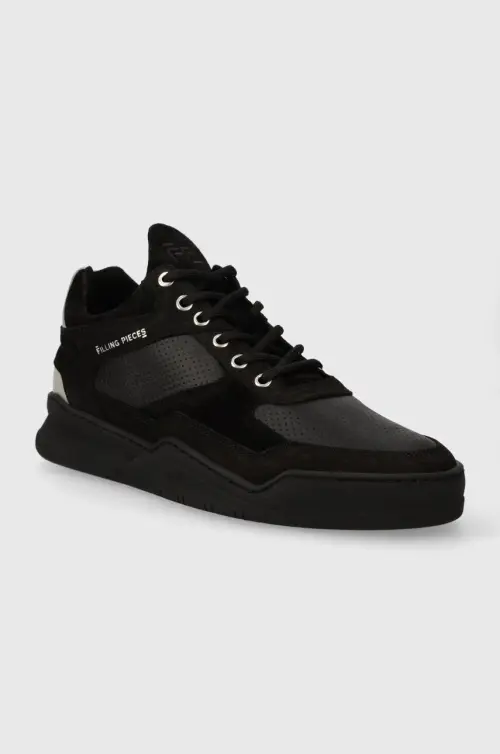 Кожаные кроссовки Filling Pieces Low Top Ghost Paneled цвет чёрный 10120631284