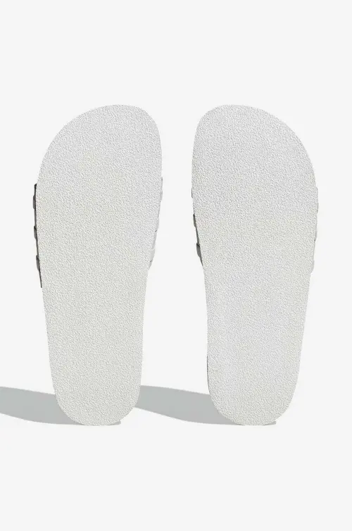 Кожаные шлепанцы adidas Originals Adilette FZ6450 цвет серый FZ6450-grey