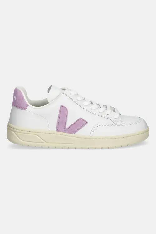 Кожаные кроссовки Veja V-12 женские цвет белый XD0220494A