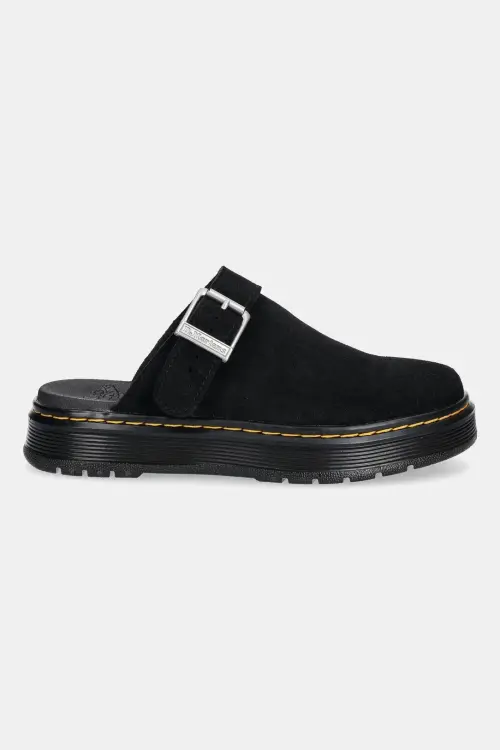 Замшевые шлепанцы Dr. Martens Brookline Mule Mule цвет чёрный DM40666001