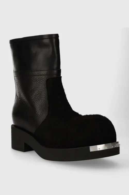 Кожаные ботинки MM6 Maison Margiela Ankle Boot мужские цвет чёрный S66WU0109
