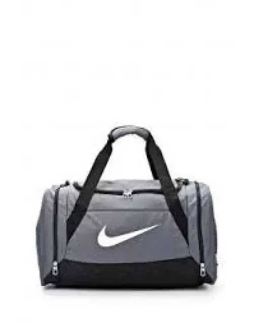 Nike Brasilia Small Duffle Bag In Grey 