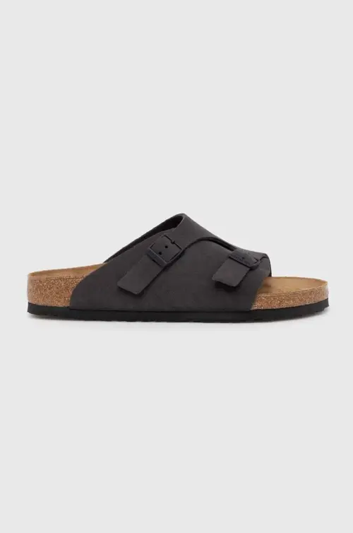 Замшевые шлепанцы Birkenstock Zürich мужские цвет серый 1028586