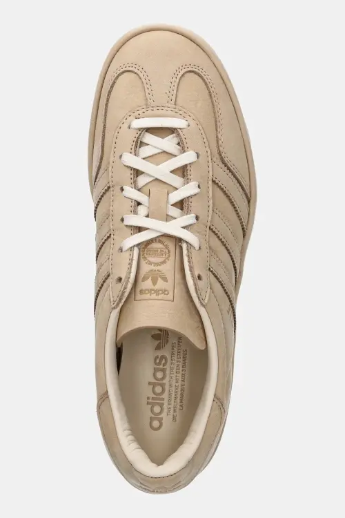Кроссовки из нубука adidas Originals Gazelle Indoor Lux цвет бежевый