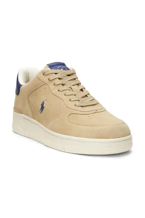 Кожаные кроссовки Polo Ralph Lauren Masters CRT мужские цвет бежевый 809965086003