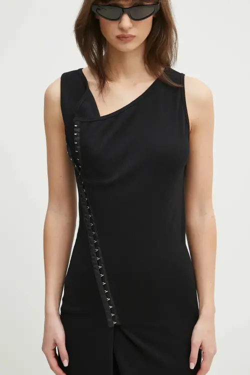 Платье MM6 Maison Margiela цвет чёрный maxi облегающее