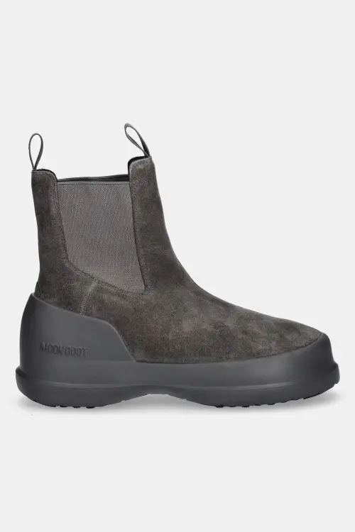 Замшевые сапоги Moon Boot MB LUNA CHELSEA SUEDE цвет серый 80D2480050 H005