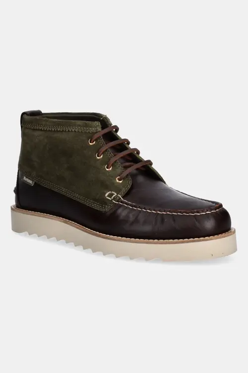 Высокие кожаные ботинки Barbour Hadston цвет коричневый