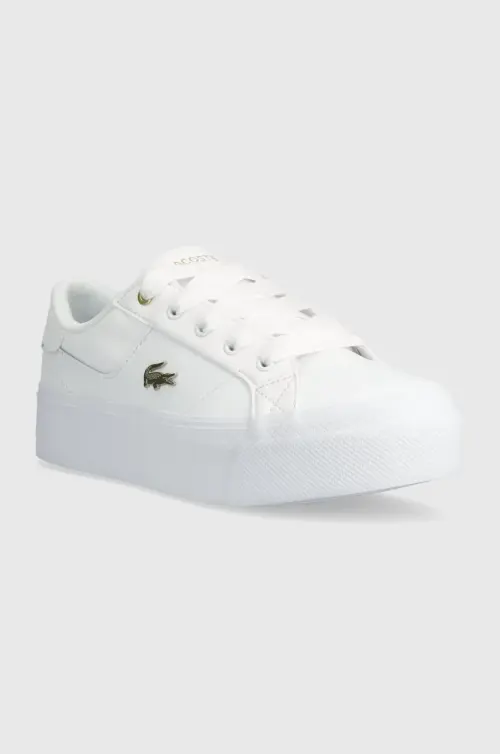 Кроссовки Lacoste Ziane Platform Logo Leather цвет белый 47CFA0005