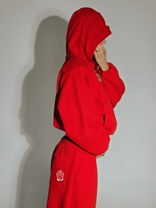 Худи Tassha Yu S&C Leo Bomber Hoodie Red