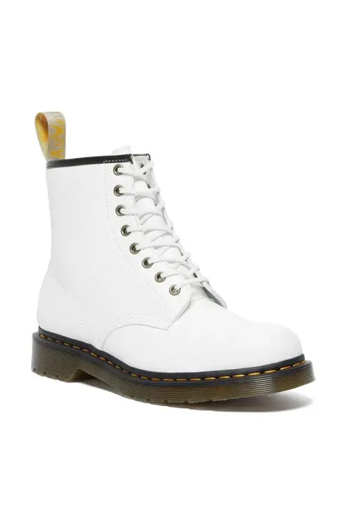 Полусапожки Dr. Martens 1460 женские цвет белый на плоском ходу