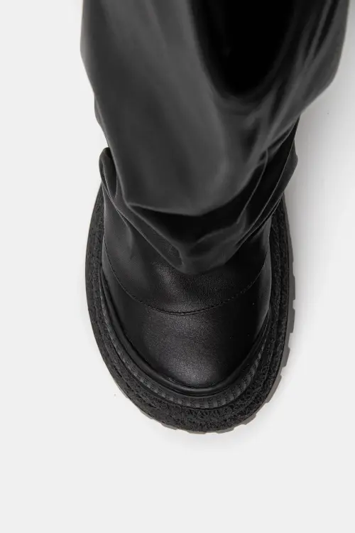 Кожаные ботинки Naked Wolfe Disturb женские цвет чёрный на платформе Disturb Leather Black