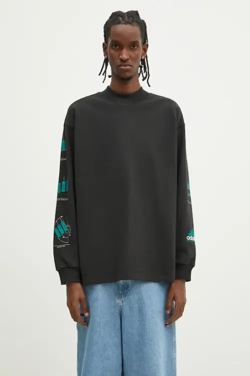 Хлопковая кофта adidas Originals EQT Gfx Tee Longsleeve