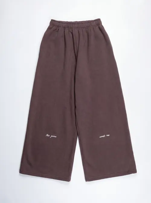 Tassha Yu S&C Game Needs Me Sweatpants Brown
