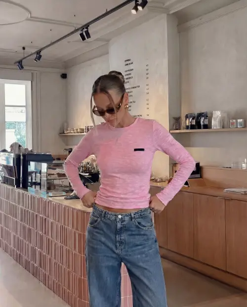 Лонгслив Tassha Yu Alba Sheer Longsleeve Barbie