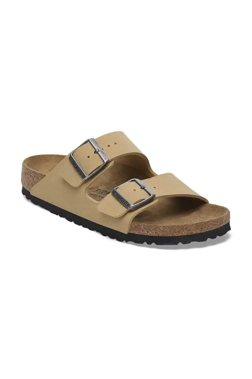 Шлепанцы из нубука Birkenstock Arizona Birkibuc цвет бежевый 1029170