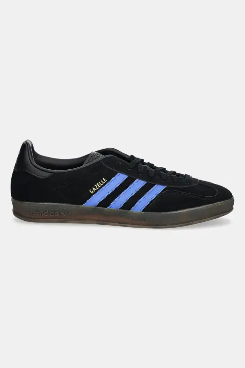 Замшевые кроссовки adidas Originals Gazelle Indoor цвет чёрный JQ2692