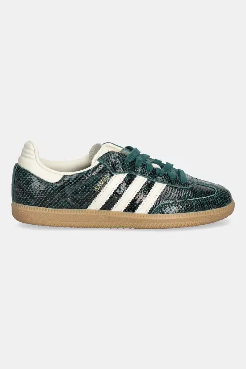Кожаные кроссовки adidas Originals Samba Og W цвет зелёный JR8848