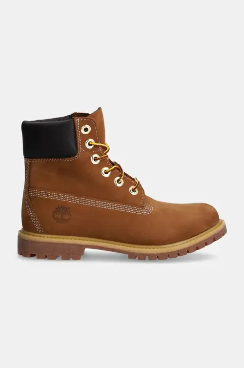 Полусапоги Timberland PREMIUM 6 INCH BOOT цвет коричневый на плоском ходу TB1103602141