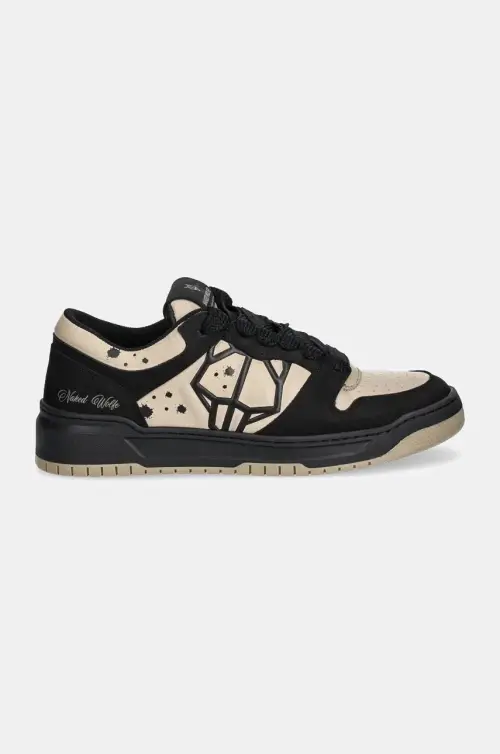 Кожаные кроссовки Naked Wolfe CM-00 цвет чёрный CM-00 Black Nubuck Latte Lth