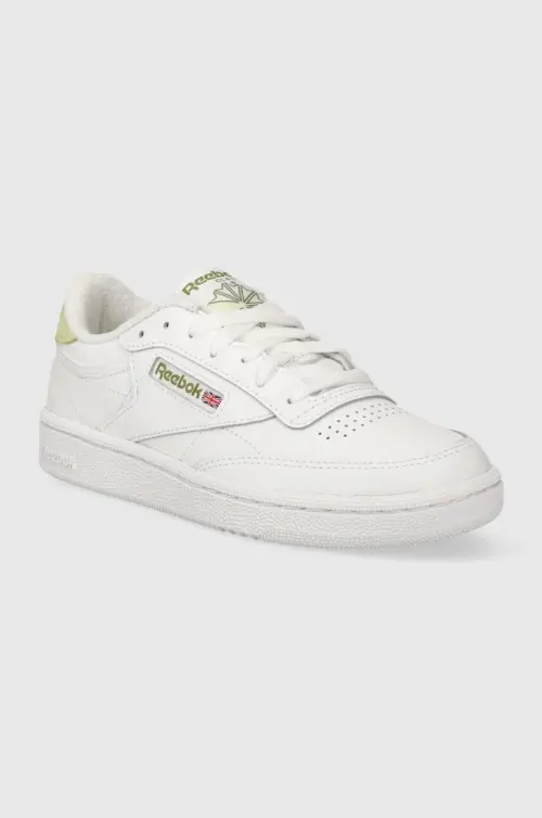 Кожаные кроссовки Reebok Club C 85 цвет белый