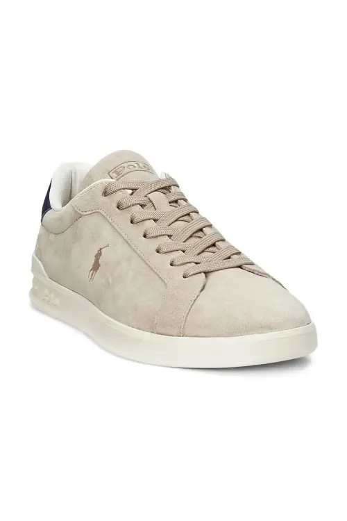 Замшевые кроссовки Polo Ralph Lauren Hrt Crt Ii цвет бежевый 809955691003