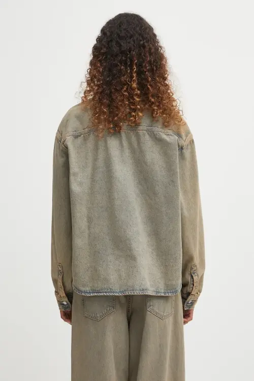 Джинсовая рубашка Carhartt WIP W' Georgia цвет бежевый relaxed классический воротник I035823.3FUGD