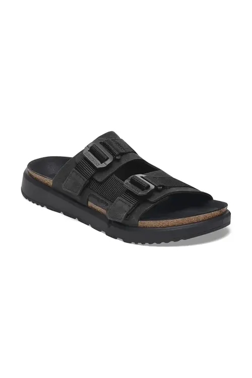 Кожаные шлепанцы Birkenstock Shinjuku 2S LEA/TEX цвет чёрный 1029640