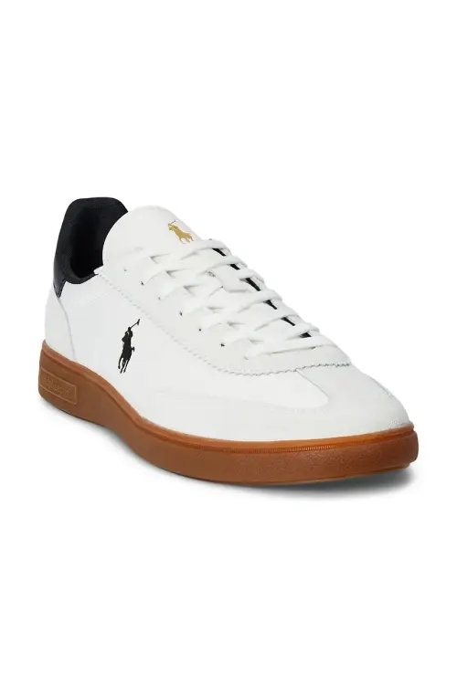 Кожаные кроссовки Polo Ralph Lauren Bedford Pp мужские цвет белый 809961181001